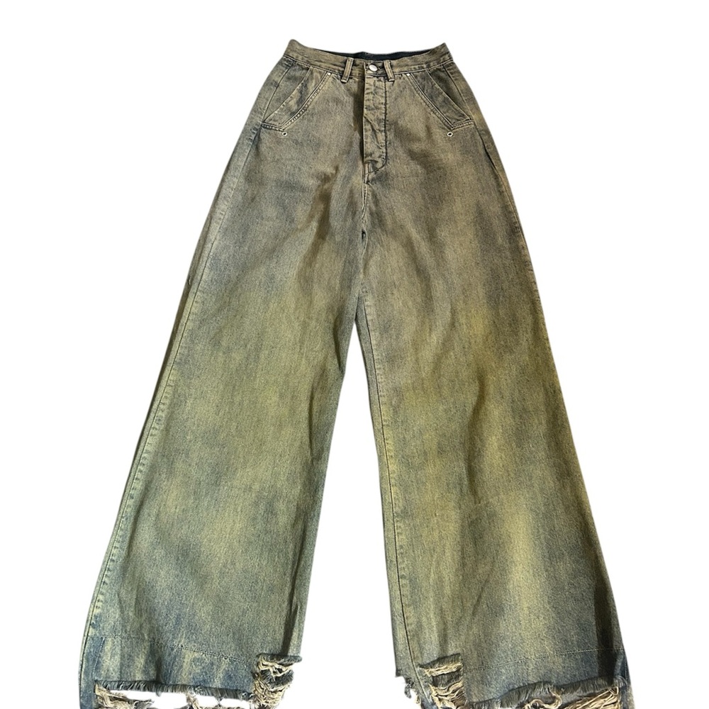 Rick Owen’s SUBHUMAN Distressed Acid Washed Jeans